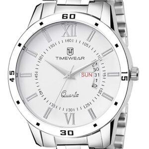 TIMEWEAR Analog Day Date Functioning Stainless Steel Chain